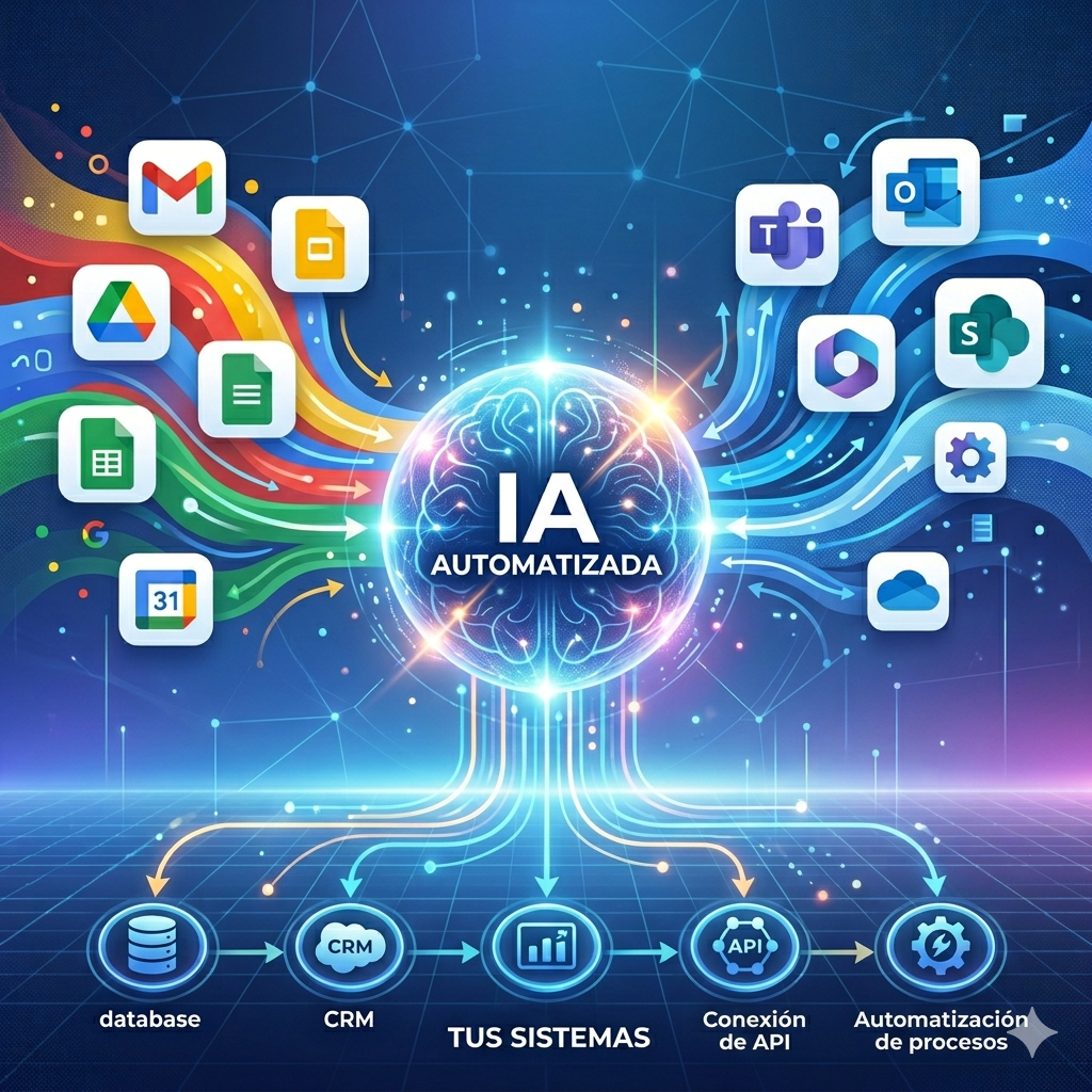 Integraciones Google Workspace y Microsoft Teams con IA